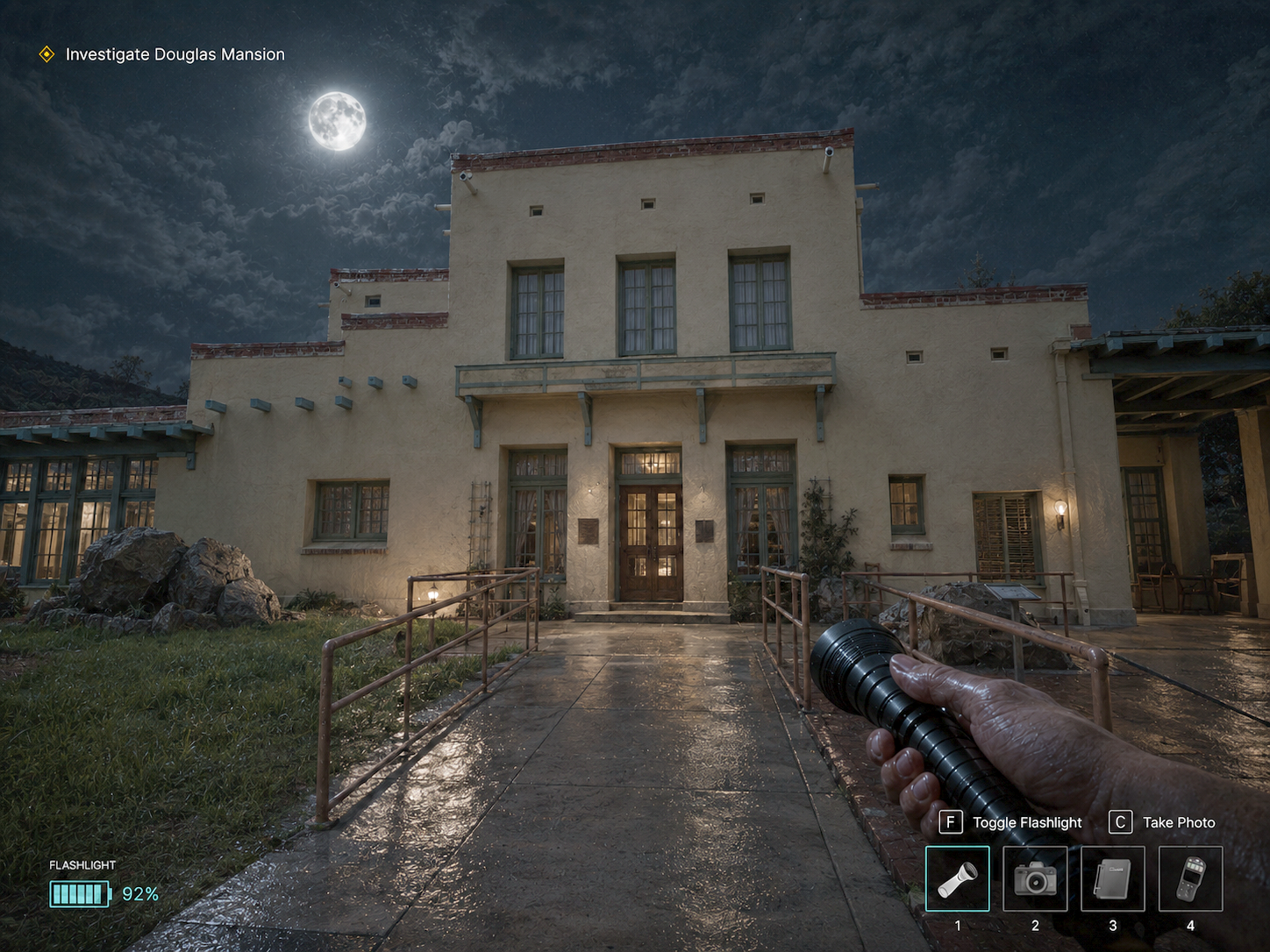 Game render of Douglas Mansion