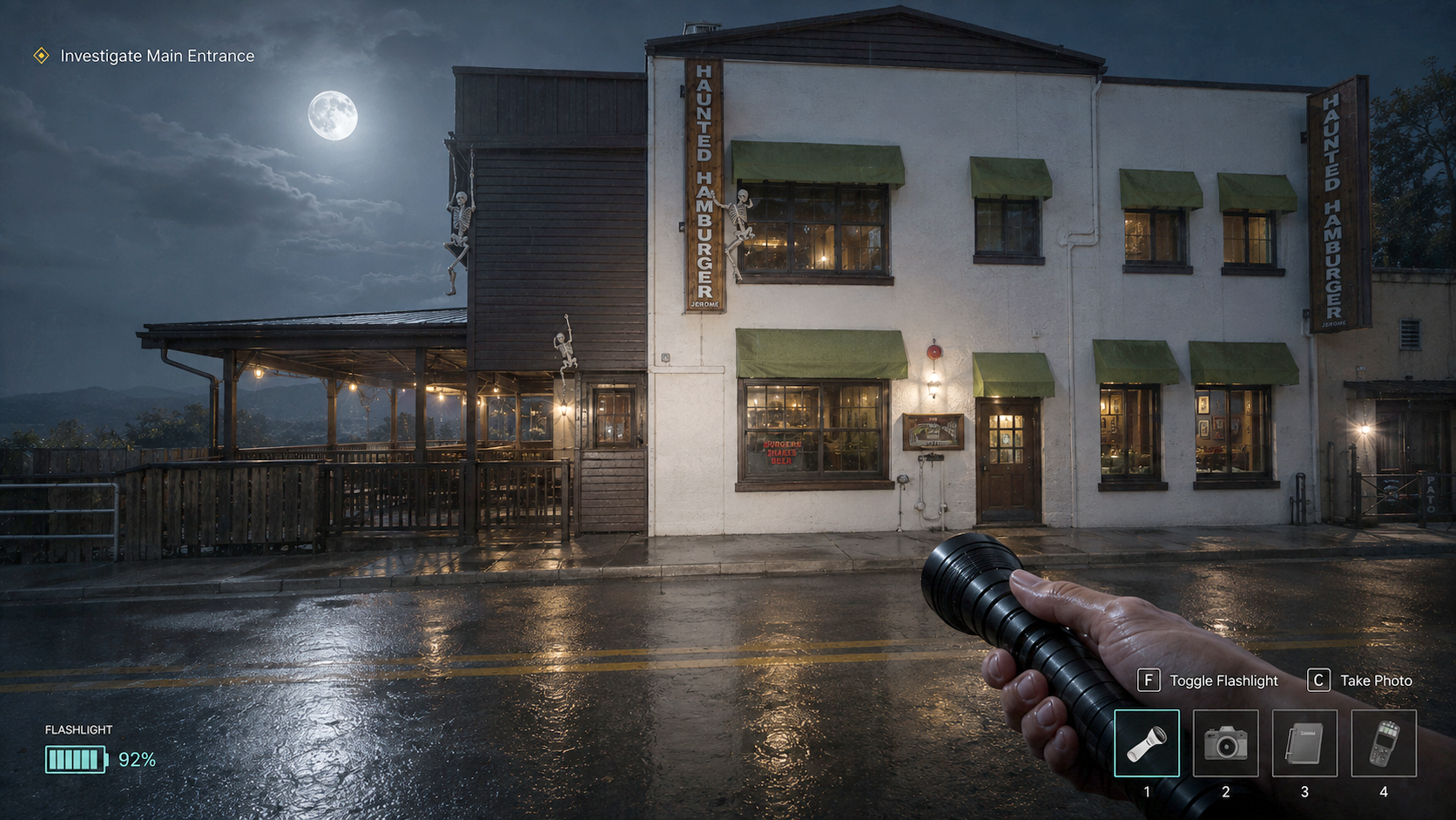 Game render of the Haunted Hamburger