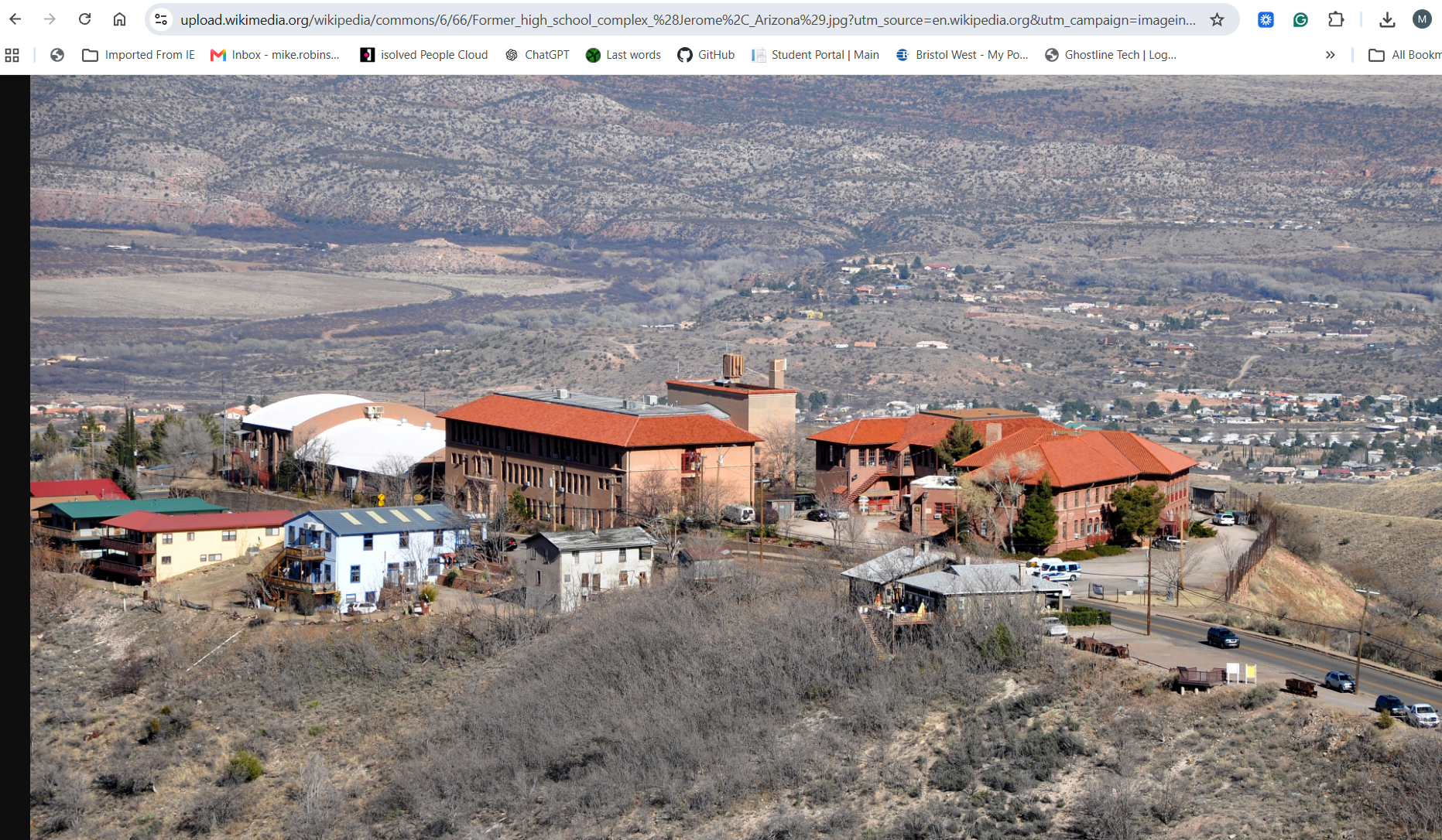 Real-world exterior reference of Old Jerome High School