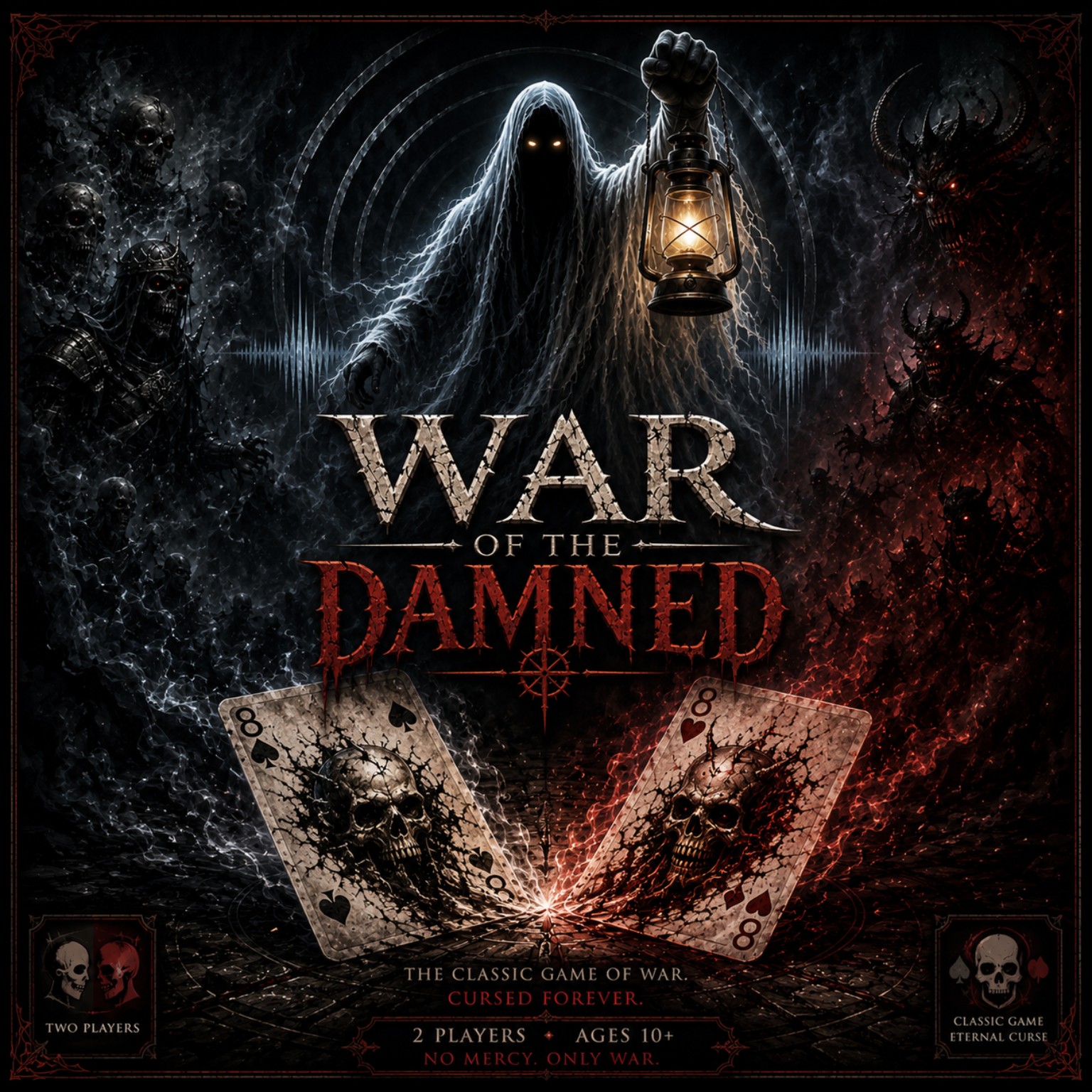 War of the Damned horror card game cover art