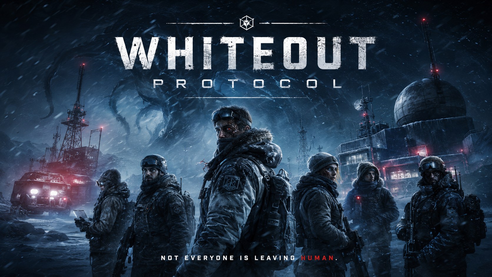 Whiteout Protocol six-player frozen-planet survival horror concept cover